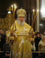 В Неделю мясопустную Святейший Патриарх Алексий совершил Божественную литургию в Храме Христа Спасителя