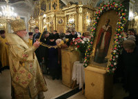 Накануне праздника св. Николая Чудотворца Святейший Патриарх совершил Всенощное бдение в Богоявленском кафедральном соборе Москвы