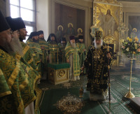 В день памяти благоверного князя Даниила Московского Святейший Патриарх Кирилл совершил Литургию в Троицком соборе Свято-Данилова монастыря