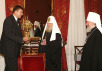 Святейший Патриарх принимает поздравления с юбилеем архипастырского служения
