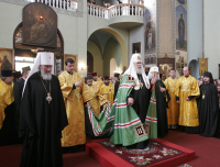Святейший Патриарх Алексий совершил всенощное бдение в Свято-Троицком кафедральном соборе Риги