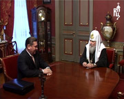 Святейший Патриарх Алексий встретился с губернатором Курской области Александром Михайловым