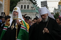 Святейший Патриарх Алексий совершил молебен в Киево-Печерской Лавре