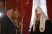 Встреча Святейшего Патриарха Алексия с послом Дании в России г-ном П. Карлсеном