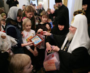 В Патриаршей резиденции в Свято-Даниловом монастыре состоялся детский Рождественский праздник
