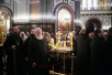 Божественная литургия в храме Христа Спасителя 29 января