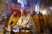 Святейший Патриарх Алексий совершил освящение храма Смоленского скита на Валааме