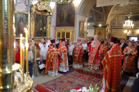 Святейший Патриарх Алексий совершил Божественную литургию в Ризоположенском храме в Москве