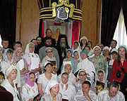 Патриарх Иерусалимский Феофил принял новосибирских паломников