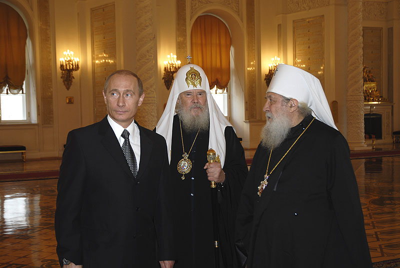 19 мая 2007 г., Москва. Торжественный прием в Кремле по случаю воссоединения Русской Православной Церкви.