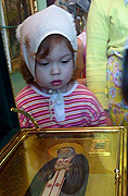 В Тверскую епархию привезен ковчег с частицей святых мощей прп. Серафима Саровского