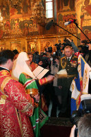 Освящение нового знамени Президентского полка