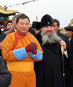 Архиепископ Элистинский Зосима посетил Центральный буддийский хурул