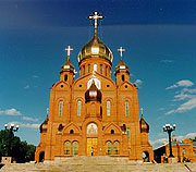 В Знаменском кафедральном соборе г. Кемерово завершилась реставрация росписи алтарной части храма