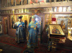 Патриаршее служение в Ризоположенском храме Московского Кремля в праздник Положения честной ризы Пресвятой Богородицы