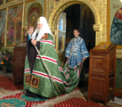 Святейший Патриарх Алексий совершил Божественную литургию в Благовещенском соборе Казанского кремля