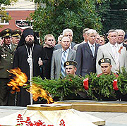 Духовенство Орловской епархии приняло участие в праздновании 65-летия освобождения Орла от немецко-фашистских захватчиков