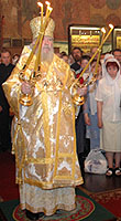 В день памяти св. Митрополита Филиппа Святейший Патриарх совершил Божественную литургию и молебен в Успенском соборе Московского Кремля