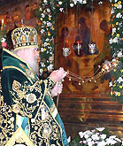 В праздник Святой Троицы Святейший Патриарх Алексий совершил богослужения в Троицком соборе Троице-Сергиевой Лавры