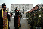 Клирики Саратовской епархии освятили воинскую часть Саратова
