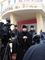 Епископ Сумской Евлогий провел пресс-конференцию в связи с хищением чудотворной Корсунской иконы из кафедрального собора Сум