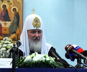 Пресс-конференция Святейшего Патриарха Кирилла и губернатора Калининградской области Георгия Бооса