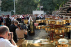 Освящение купольных крестов и колоколов строящегося собора св. Александра Невского (Краснодар, 15 июня 2005 г.).