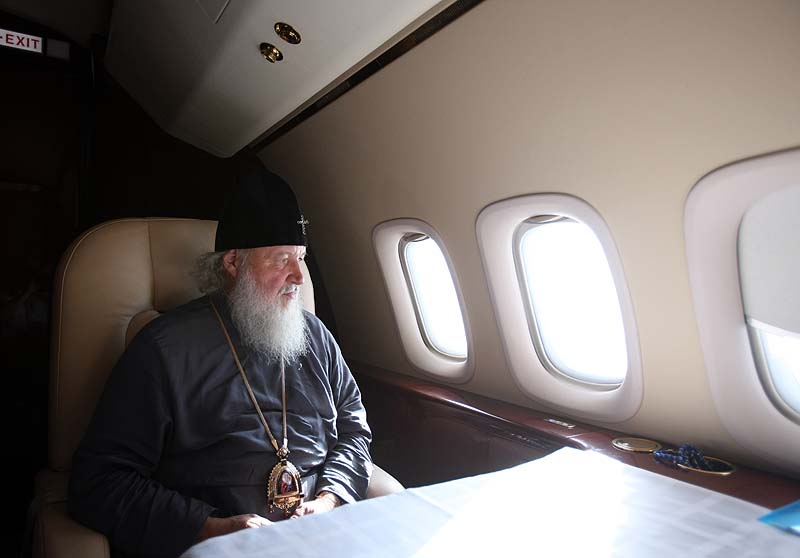 Завершение визита Святейшего Патриарха Кирилла на Украину. Отбытие из аэропорта г. Ровно.