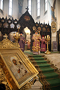 В первую субботу Великого поста Святейший Патриарх Кирилл совершил Божественную литургию в храме Воскресения Христова в Сокольниках