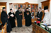Митрополит Киевский и всея Украины Владимир принял делегацию монахов со Святой горы Афон