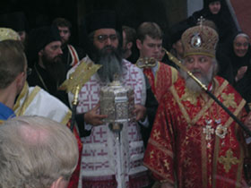 В Москву доставлены мощи св. мучеников Киприана и Иустины
