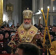 Святейший Патриарх Кирилл возглавил всенощное бдение в Успенском кафедральном соборе Смоленска