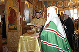 Святейший Патриарх Алексий совершил освящение меда и заложил новый храм в Оптиной пустыни