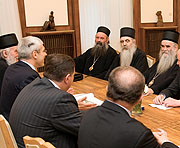 Члены Священного Синода Сербской Православной Церкви встретились с президентом Тадичем