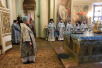 Архиерейское служение в день памяти мученика Трифона в Троицком соборе Данилова монастыря
