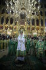 Патриаршее служение в праздник Пятидесятницы в Успенском соборе Троице-Сергиевой лавры