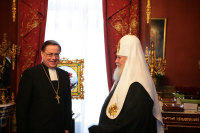 Встреча Святейшего Патриарха с главой Евангелическо-Лютеранской Церкви Финляндии д-ром Юкка Паарма