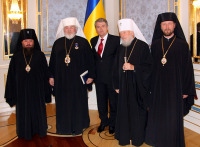Состоялась встреча архиепископа Финляндского Льва и митрополита Киевского Владимира с президентом Украины