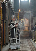 В Великую среду Святейший Патриарх Алексий совершил Литургию Преждеосвященных Даров в Сретенском монастыре