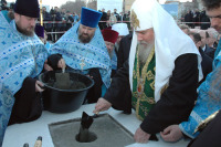 Святейший Патриарх Алексий принял участие в закладке Казанского храма в Нижнем Новгороде