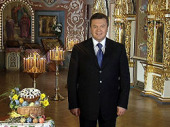 Президент Украины В.Ф. Янукович поздравил соотечественников с праздником Пасхи