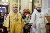 В прощеное митрополит Астанайский и Казахстанский Александр совершил Литургию в Вознесенском кафедральном соборе г. Алма-Аты