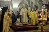 Патриарший наместник Московской областной епархии совершил молебен на новолетие в Новодевичьем монастыре