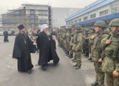 Митрополит Хабаровский Артемий принял участие в проводах мобилизованных воинов