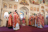 Патриарший визит в Азербайджан. Литургия в кафедральном соборе святых Жен-мироносиц в Баку