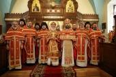 Митрополит Таллинский Евгений возглавил Литургию в престольный праздник первого русского храма на Святой земле