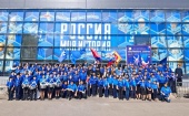 В день памяти великомученика Георгия Победоносца в Москве прошел ежегодный «Георгиевский парад. Дети победителей»