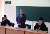 Епископ Пинский Георгий и председатель Синодального отдела Белорусской Православной Церкви по сотрудничеству со светскими учреждениями образования встретились со студентами и сотрудниками Полесского государственного университета