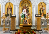 Предстоятель Русской Церкви совершил панихиду по Святейшему Патриарху Сергию