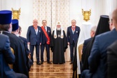 Святейший Патриарх Кирилл принял участие в Пасхальном приеме в Министерстве иностранных дел